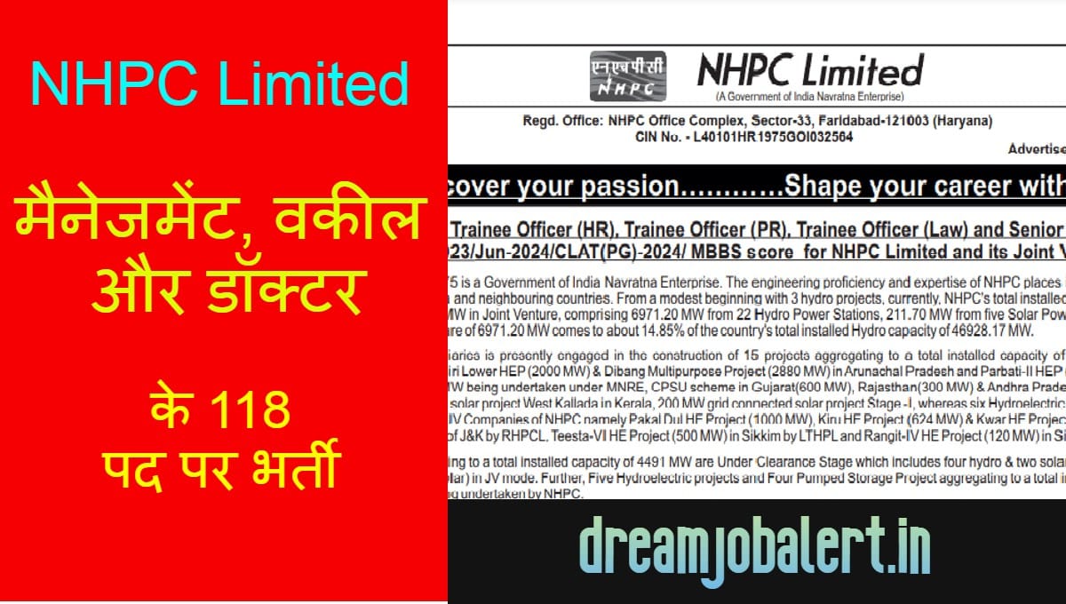 nhpc limited vacancy 2024
