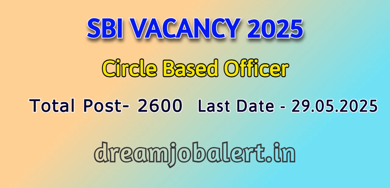 SBI Circle Based Officer vacancy 2025
