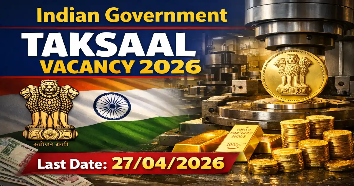 भारत सरकार की टकसालों (GMS) में भर्ती- कुल पद 94